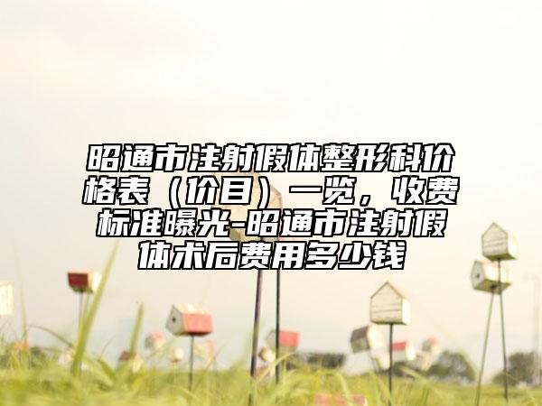 昭通市注射假體整形科價(jià)格表（價(jià)目）一覽，收費(fèi)標(biāo)準(zhǔn)曝光-昭通市注射假體術(shù)后費(fèi)用多少錢