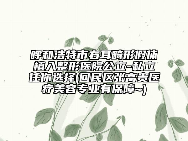 呼和浩特市右耳畸形假體植入整形醫(yī)院公立-私立任你選擇(回民區(qū)張高貴醫(yī)療美容專業(yè)有保障~)