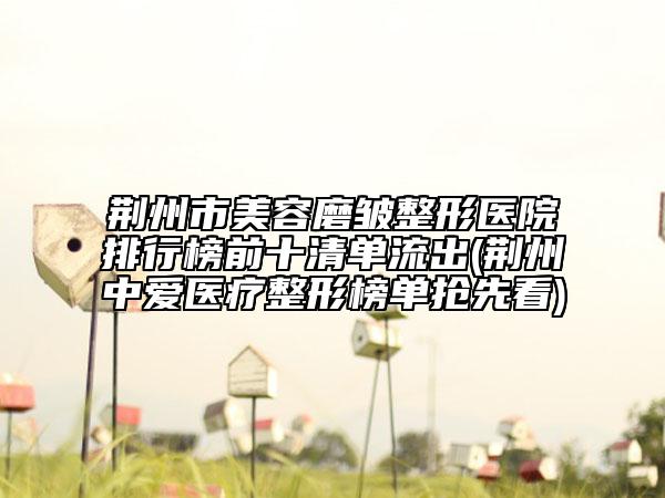 荊州市美容磨皺整形醫(yī)院排行榜前十清單流出(荊州中愛醫(yī)療整形榜單搶先看)