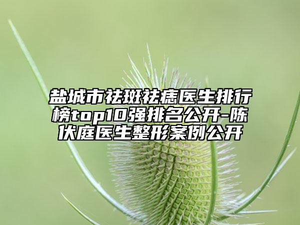 鹽城市祛斑祛痣醫(yī)生排行榜top10強(qiáng)排名公開-陳伏庭醫(yī)生整形案例公開