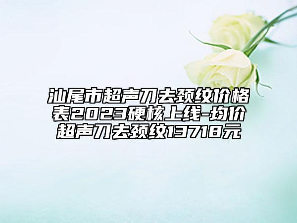 汕尾市超聲刀去頸紋價格表2023硬核上線-均價超聲刀去頸紋13718元