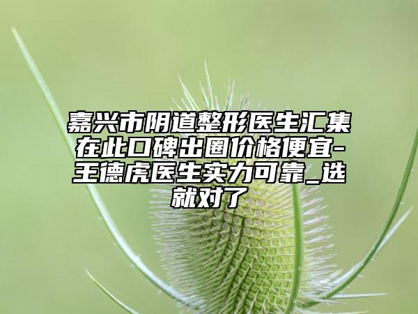 嘉興市陰道整形醫(yī)生匯集在此口碑出圈價格便宜-王德虎醫(yī)生實力可靠_選就對了