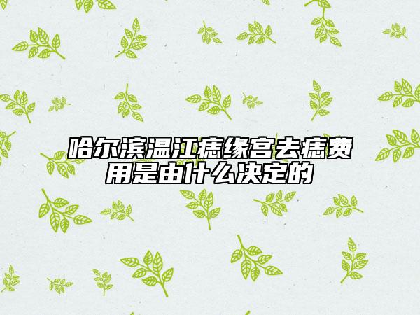 哈爾濱溫江痣緣宮去痣費(fèi)用是由什么決定的