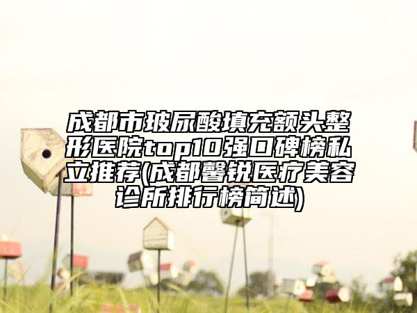 成都市玻尿酸填充額頭整形醫(yī)院top10強口碑榜私立推薦(成都馨銳醫(yī)療美容診所排行榜簡述)