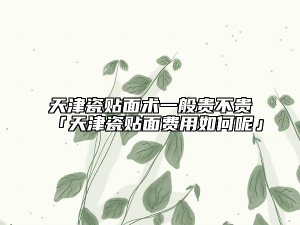 天津瓷貼面術(shù)一般貴不貴「天津瓷貼面費用如何呢」