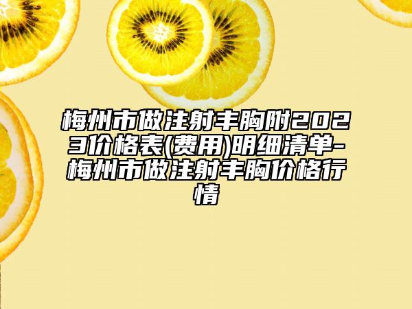 梅州市做注射豐胸附2023價格表(費用)明細清單-梅州市做注射豐胸價格行情