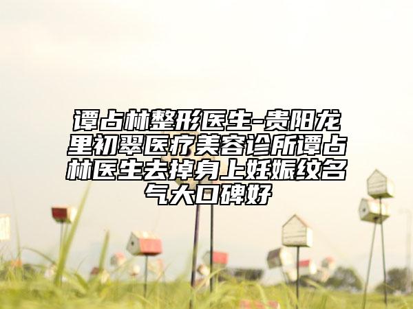 譚占林整形醫(yī)生-貴陽龍里初翠醫(yī)療美容診所譚占林醫(yī)生去掉身上妊娠紋名氣大口碑好