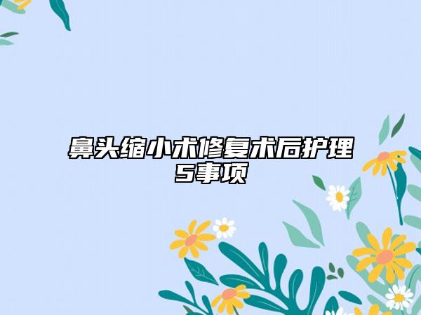 鼻頭縮小術(shù)修復(fù)術(shù)后護(hù)理5事項(xiàng)