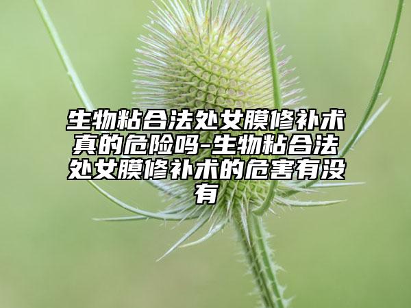 生物粘合法處女膜修補(bǔ)術(shù)真的危險(xiǎn)嗎-生物粘合法處女膜修補(bǔ)術(shù)的危害有沒有