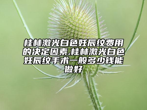 桂林激光白色妊辰紋費(fèi)用的決定因素,桂林激光白色妊辰紋手術(shù)一般多少錢能做好