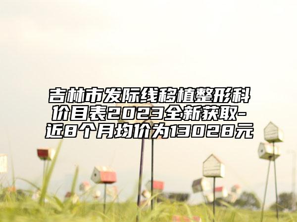 吉林市發(fā)際線移植整形科價目表2023全新獲取-近8個月均價為13028元