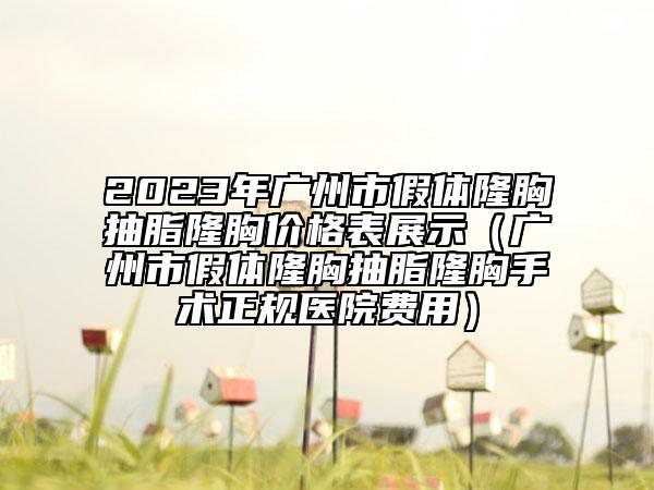 2023年廣州市假體隆胸抽脂隆胸價格表展示（廣州市假體隆胸抽脂隆胸手術(shù)正規(guī)醫(yī)院費(fèi)用）