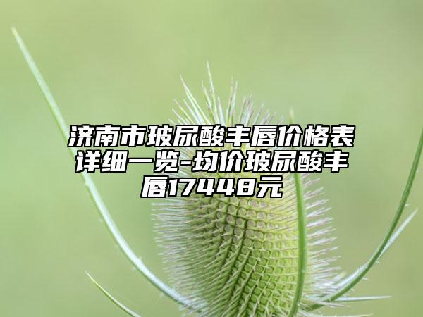 濟(jì)南市玻尿酸豐唇價(jià)格表詳細(xì)一覽-均價(jià)玻尿酸豐唇17448元