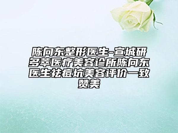 陳向東整形醫(yī)生-宣城研多萃醫(yī)療美容診所陳向東醫(yī)生祛痘坑美容評(píng)價(jià)一致贊美