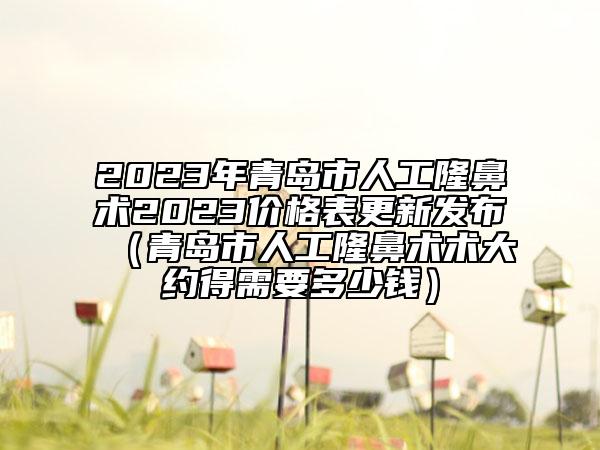 2023年青島市人工隆鼻術2023價格表更新發(fā)布（青島市人工隆鼻術術大約得需要多少錢）