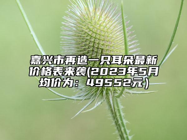嘉興市再造一只耳朵最新價格表來襲(2023年5月均價為：49552元）