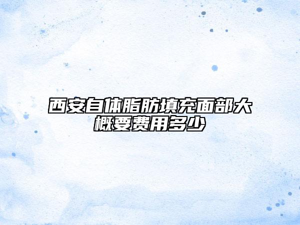 西安自體脂肪填充面部大概要費(fèi)用多少