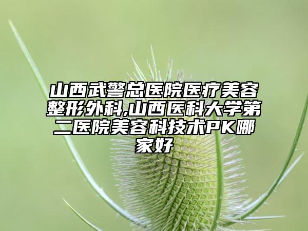 山西武警總醫(yī)院醫(yī)療美容整形外科,山西醫(yī)科大學(xué)第二醫(yī)院美容科技術(shù)PK哪家好