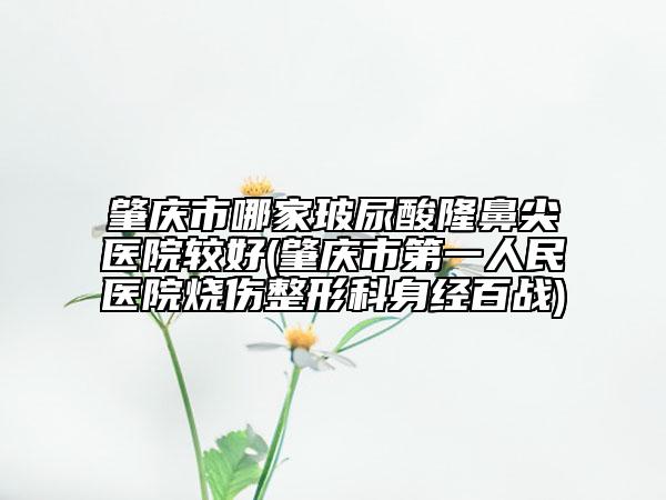 肇慶市哪家玻尿酸隆鼻尖醫(yī)院較好(肇慶市第一人民醫(yī)院燒傷整形科身經(jīng)百戰(zhàn))