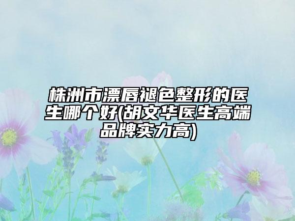 株洲市漂唇褪色整形的醫(yī)生哪個好(胡文華醫(yī)生高端品牌實力高)