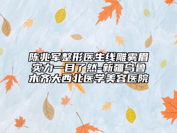 陳兆軍整形醫(yī)生線雕霧眉實(shí)力一目了然-新疆烏魯木齊大西北醫(yī)學(xué)美容醫(yī)院