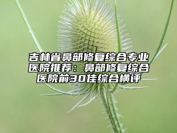 吉林省鼻部修復(fù)綜合專業(yè)醫(yī)院推薦:鼻部修復(fù)綜合醫(yī)院前30佳綜合橫評(píng)