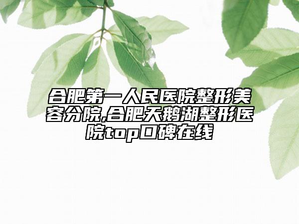 合肥第一人民醫(yī)院整形美容分院,合肥天鵝湖整形醫(yī)院top口碑在線