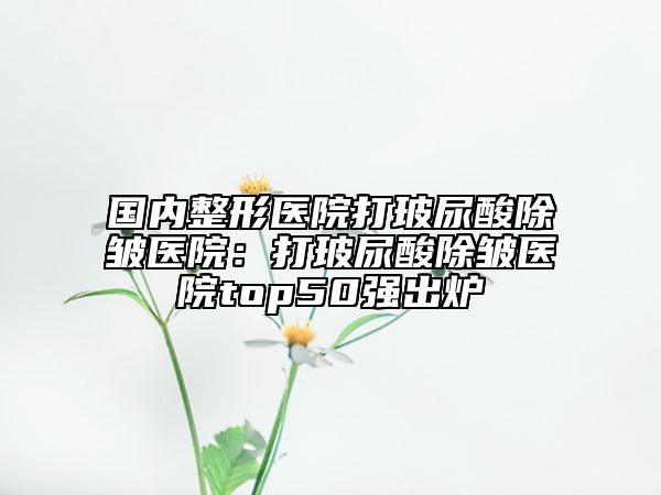 國內(nèi)整形醫(yī)院打玻尿酸除皺醫(yī)院：打玻尿酸除皺醫(yī)院top50強出爐