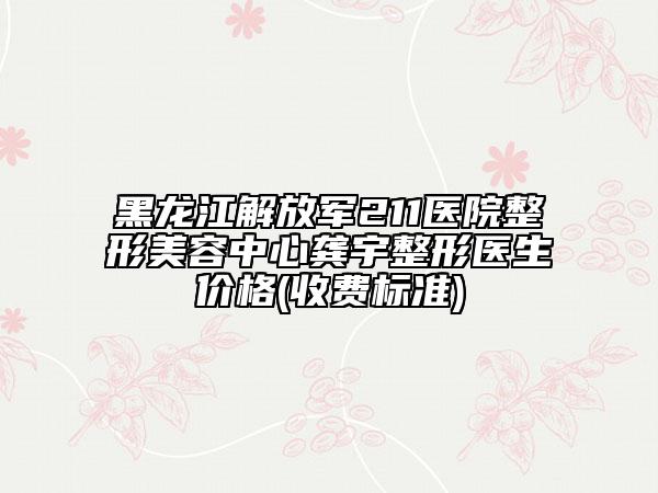 黑龍江解放軍211醫(yī)院整形美容中心龔宇整形醫(yī)生價格(收費標(biāo)準(zhǔn))