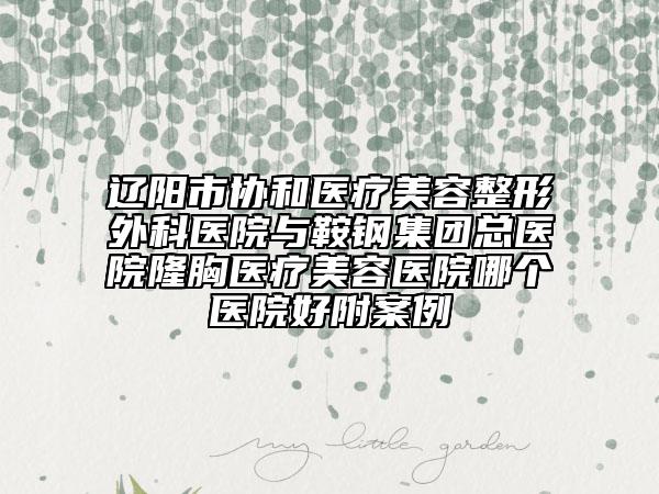 遼陽市協(xié)和醫(yī)療美容整形外科醫(yī)院與鞍鋼集團總醫(yī)院隆胸醫(yī)療美容醫(yī)院哪個醫(yī)院好附案例