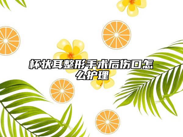 杯狀耳整形手術(shù)后傷口怎么護理