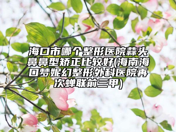 海口市哪個(gè)整形醫(yī)院蒜頭鼻鼻型矯正比較好(海南?？趬?mèng)妮幻整形外科醫(yī)院再次蟬聯(lián)前三甲)