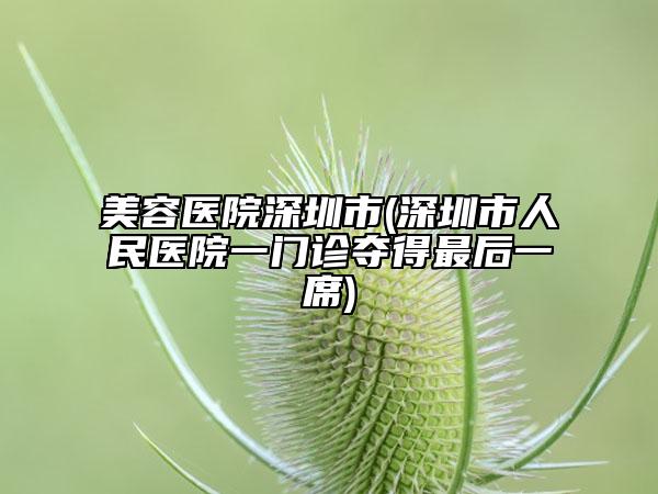 美容醫(yī)院深圳市(深圳市人民醫(yī)院一門診奪得最后一席)