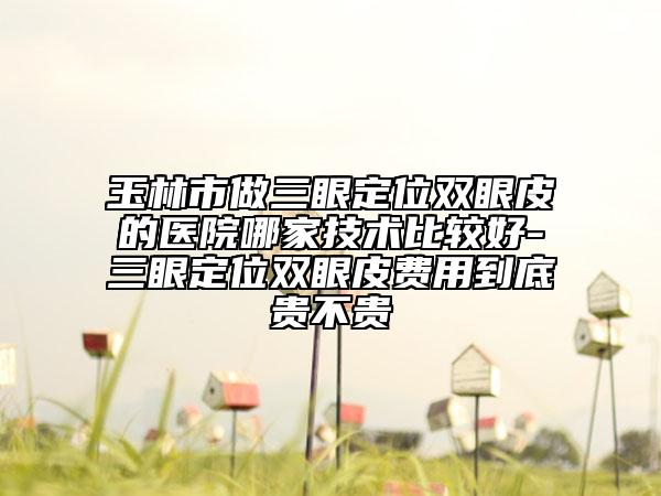 玉林市做三眼定位雙眼皮的醫(yī)院哪家技術比較好-三眼定位雙眼皮費用到底貴不貴