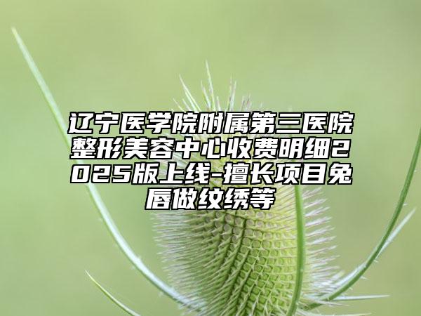 遼寧醫(yī)學(xué)院附屬第三醫(yī)院整形美容中心收費(fèi)明細(xì)2025版上線-擅長(zhǎng)項(xiàng)目兔唇做紋繡等