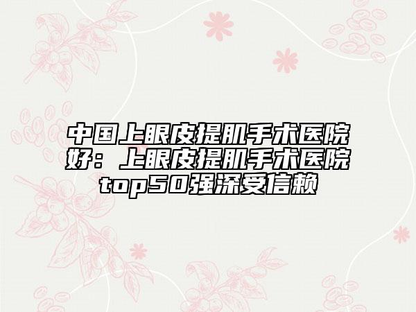 中國上眼皮提肌手術(shù)醫(yī)院好:上眼皮提肌手術(shù)醫(yī)院top50強(qiáng)深受信賴