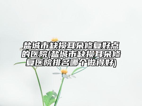 鹽城市缺損耳朵修復(fù)好點(diǎn)的醫(yī)院(鹽城市缺損耳朵修復(fù)醫(yī)院排名哪個(gè)做得好)