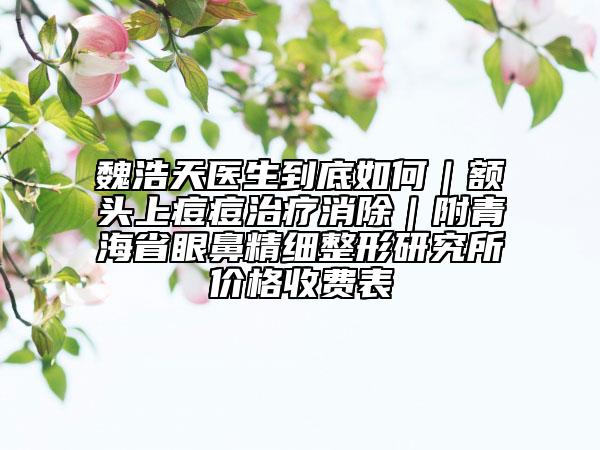 魏浩天醫(yī)生到底如何|額頭上痘痘治療消除|附青海省眼鼻精細(xì)整形研究所價(jià)格收費(fèi)表