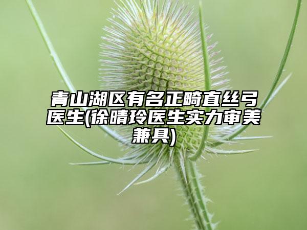青山湖區(qū)有名正畸直絲弓醫(yī)生(徐晴玲醫(yī)生實力審美兼具)