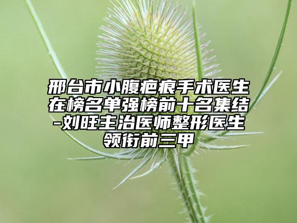 邢臺市小腹疤痕手術醫(yī)生在榜名單強榜前十名集結(jié)-劉旺主治醫(yī)師整形醫(yī)生領銜前三甲