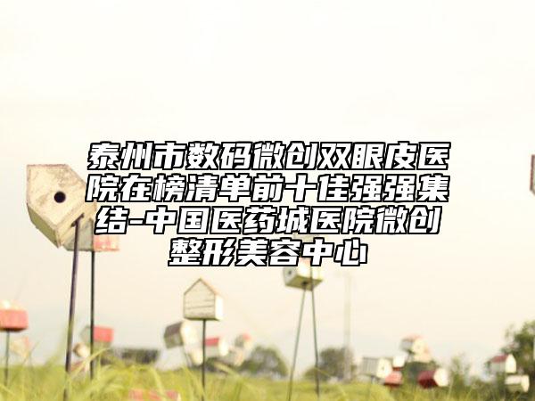 泰州市數(shù)碼微創(chuàng)雙眼皮醫(yī)院在榜清單前十佳強強集結(jié)-中國醫(yī)藥城醫(yī)院微創(chuàng)整形美容中心