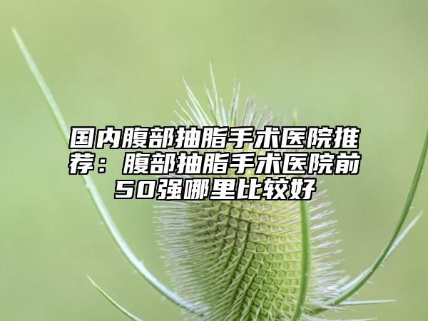 國內(nèi)腹部抽脂手術(shù)醫(yī)院推薦:腹部抽脂手術(shù)醫(yī)院前50強(qiáng)哪里比較好