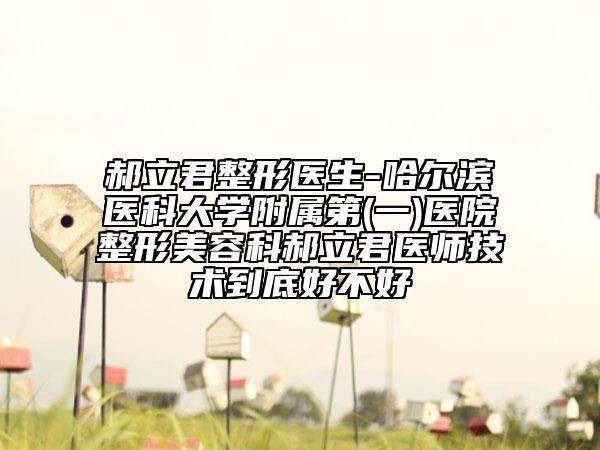 郝立君整形醫(yī)生-哈爾濱醫(yī)科大學附屬第(一)醫(yī)院整形美容科郝立君醫(yī)師技術(shù)到底好不好