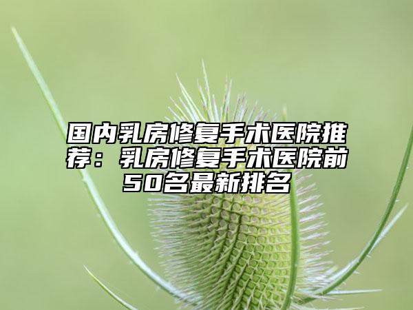 國內(nèi)乳房修復(fù)手術(shù)醫(yī)院推薦：乳房修復(fù)手術(shù)醫(yī)院前50名最新排名