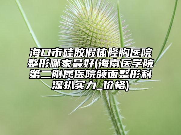 ?？谑泄枘z假體隆胸醫(yī)院整形哪家最好(海南醫(yī)學(xué)院第二附屬醫(yī)院頜面整形科深扒實(shí)力_價(jià)格)