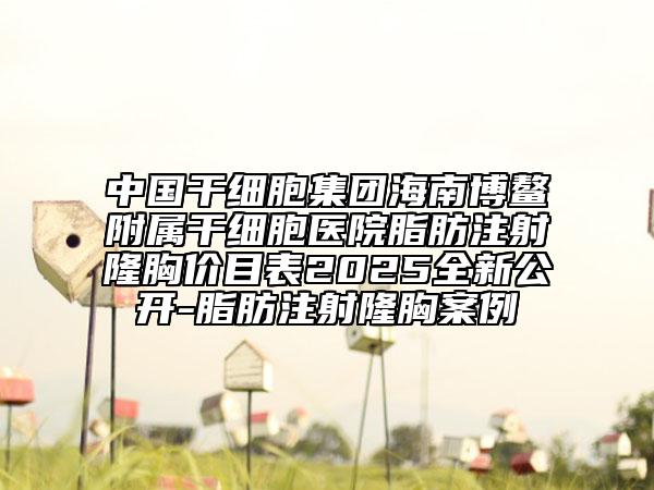 中國(guó)干細(xì)胞集團(tuán)海南博鰲附屬干細(xì)胞醫(yī)院脂肪注射隆胸價(jià)目表2025全新公開(kāi)-脂肪注射隆胸案例