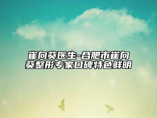 崔向葵醫(yī)生-合肥市崔向葵整形專家口碑特色鮮明