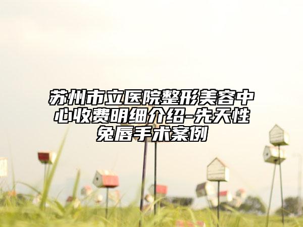 蘇州市立醫(yī)院整形美容中心收費(fèi)明細(xì)介紹-先天性兔唇手術(shù)案例