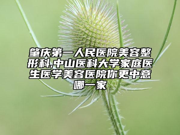 肇慶第一人民醫(yī)院美容整形科,中山醫(yī)科大學(xué)家庭醫(yī)生醫(yī)學(xué)美容醫(yī)院你更中意哪一家