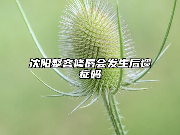 沈陽整容修唇會發(fā)生后遺癥嗎